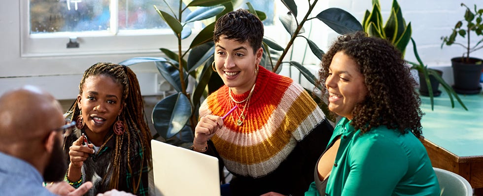 small business owners discussing topics