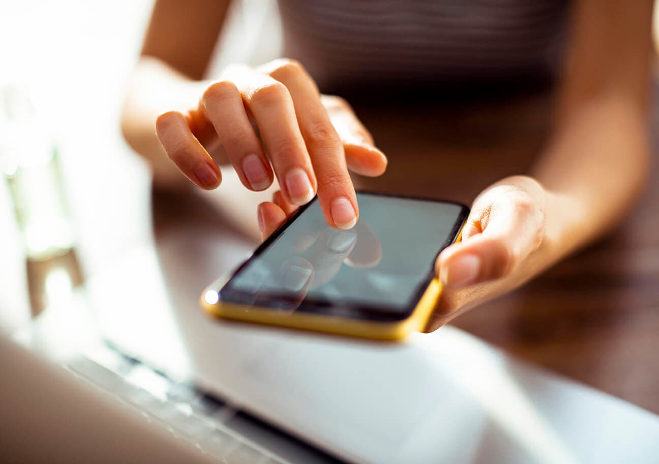 online shopping on phone