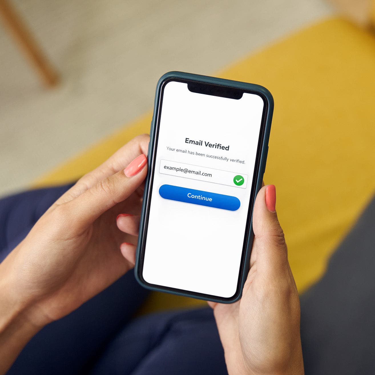 mobile phone email verified