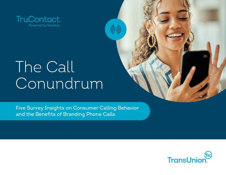 Cover image of the Call Conundrum Ebook, with that title and a woman looking at a mobile phone. 
