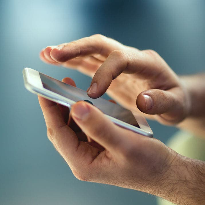 hands using a smartphone