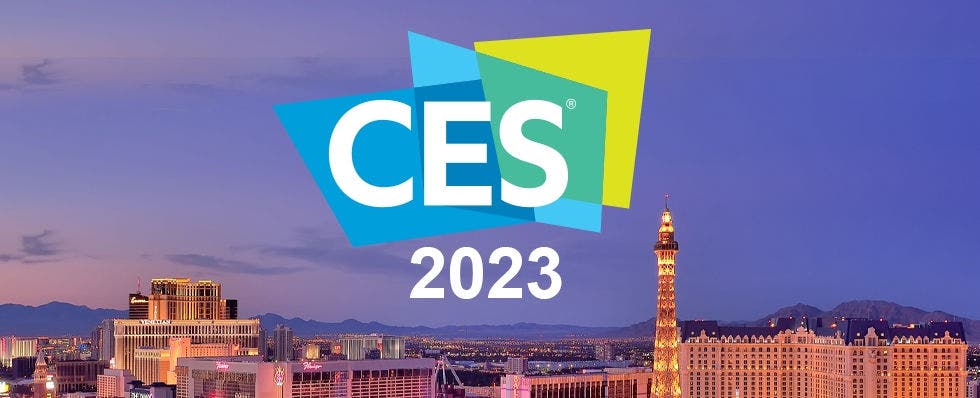 CES 2023 Logo with Las Vegas Skyline