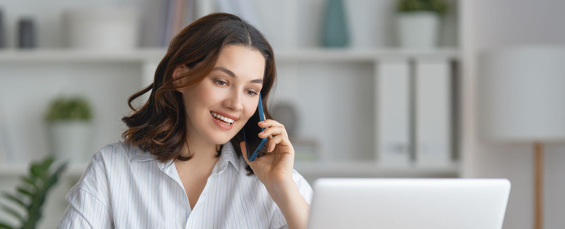 woman using phone