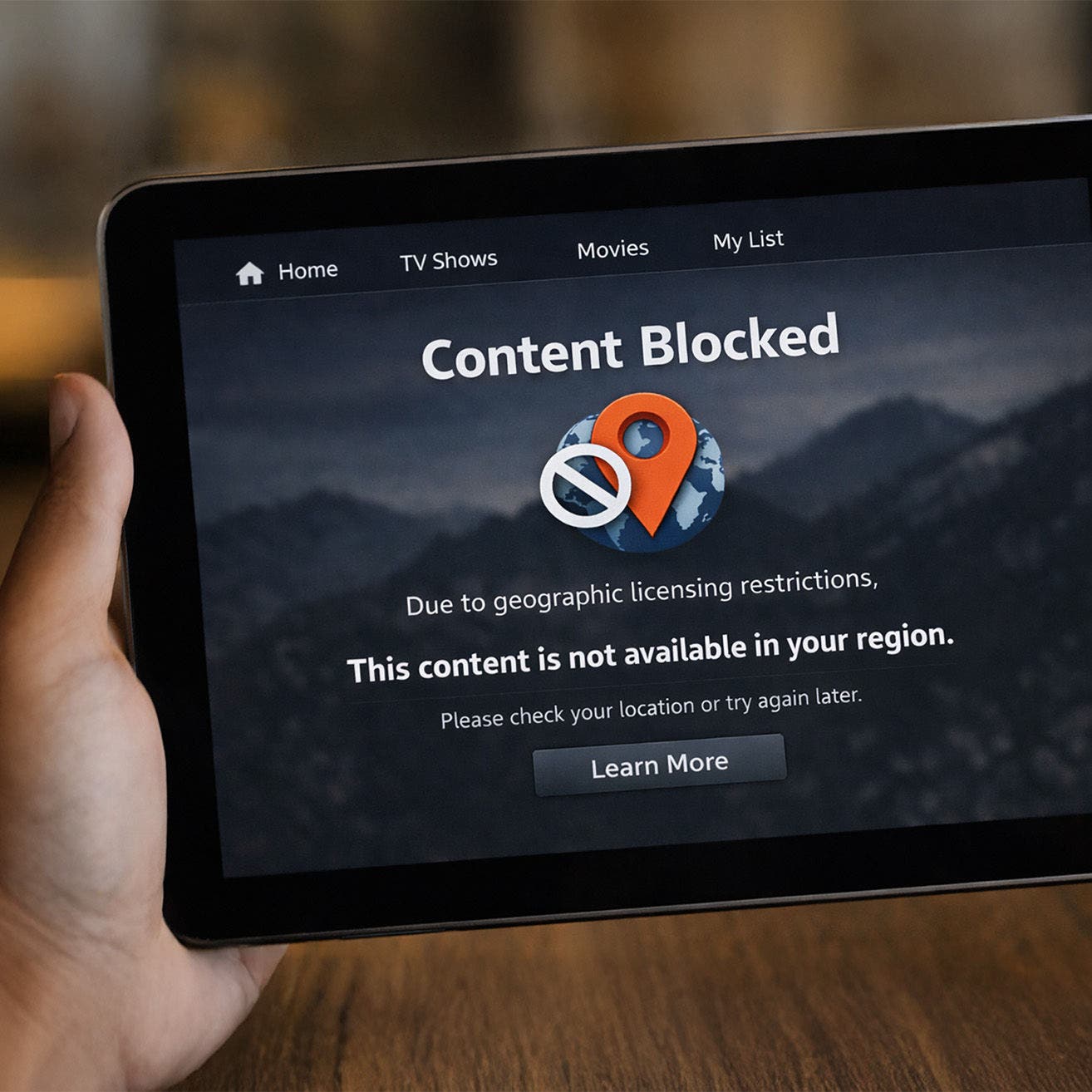 tablet content blocked