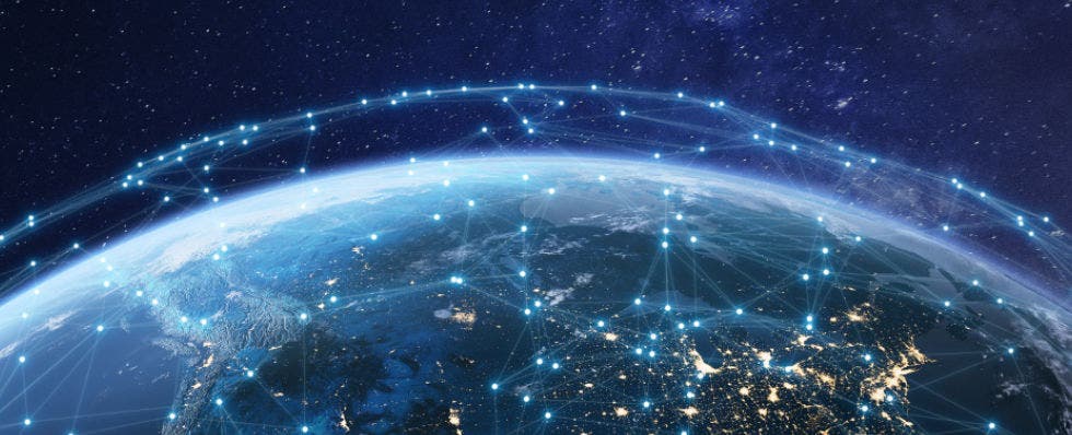 photo of planet earth showing connections