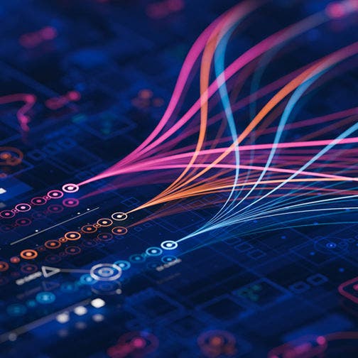 tech abstract image with colors