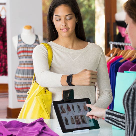 shopping with watch