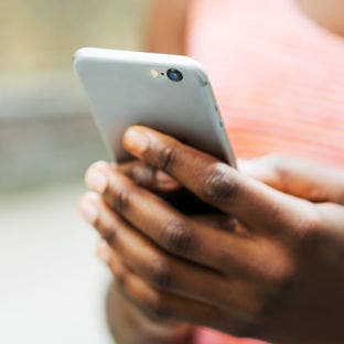 hands  holding a smartphone