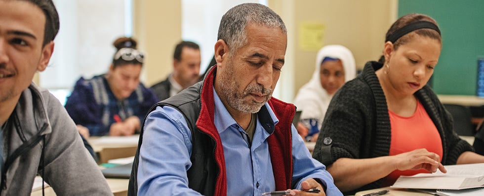 Older people studying