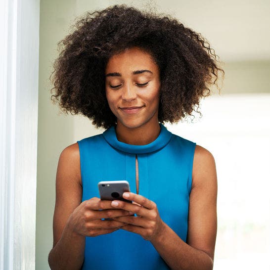 woman using a smartphone