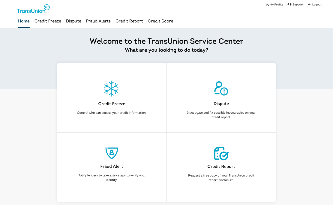 TransUnion Service Center Dashboard