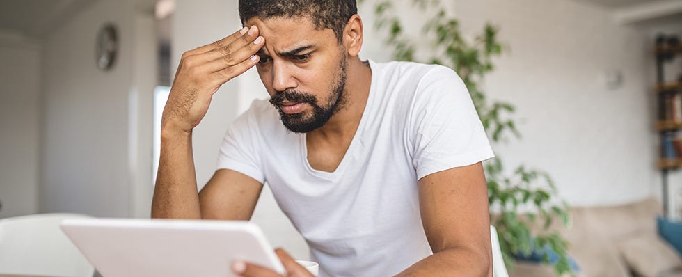 Stressed man