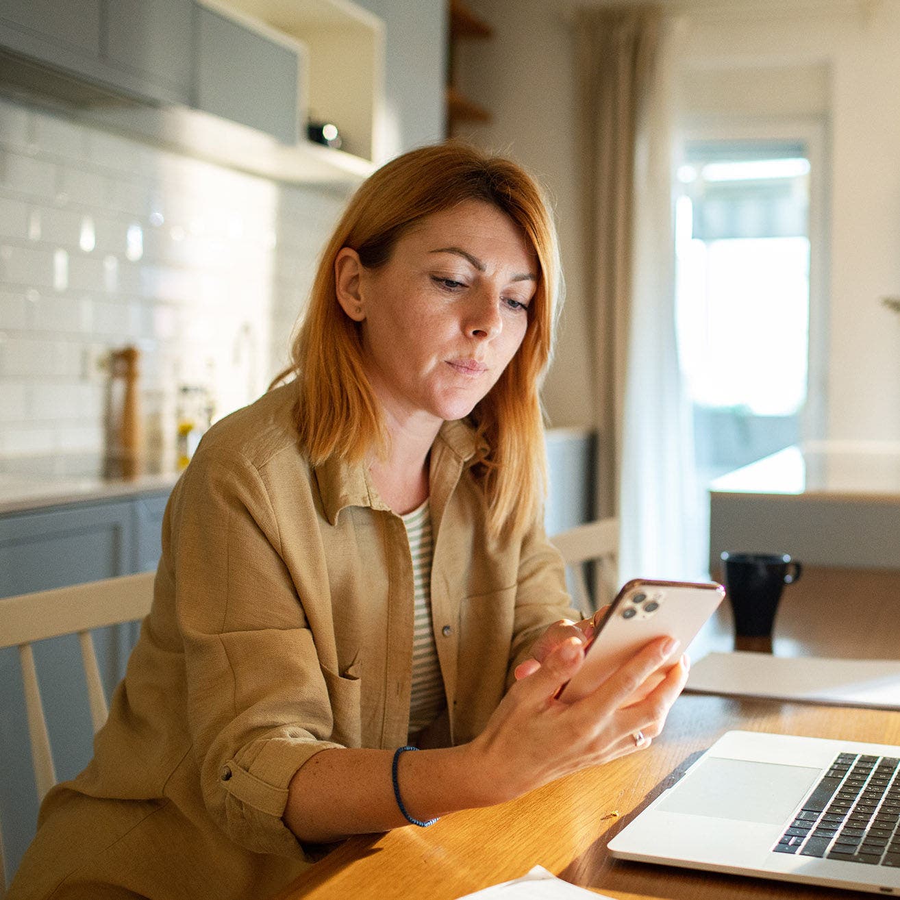 Woman using mobile phone