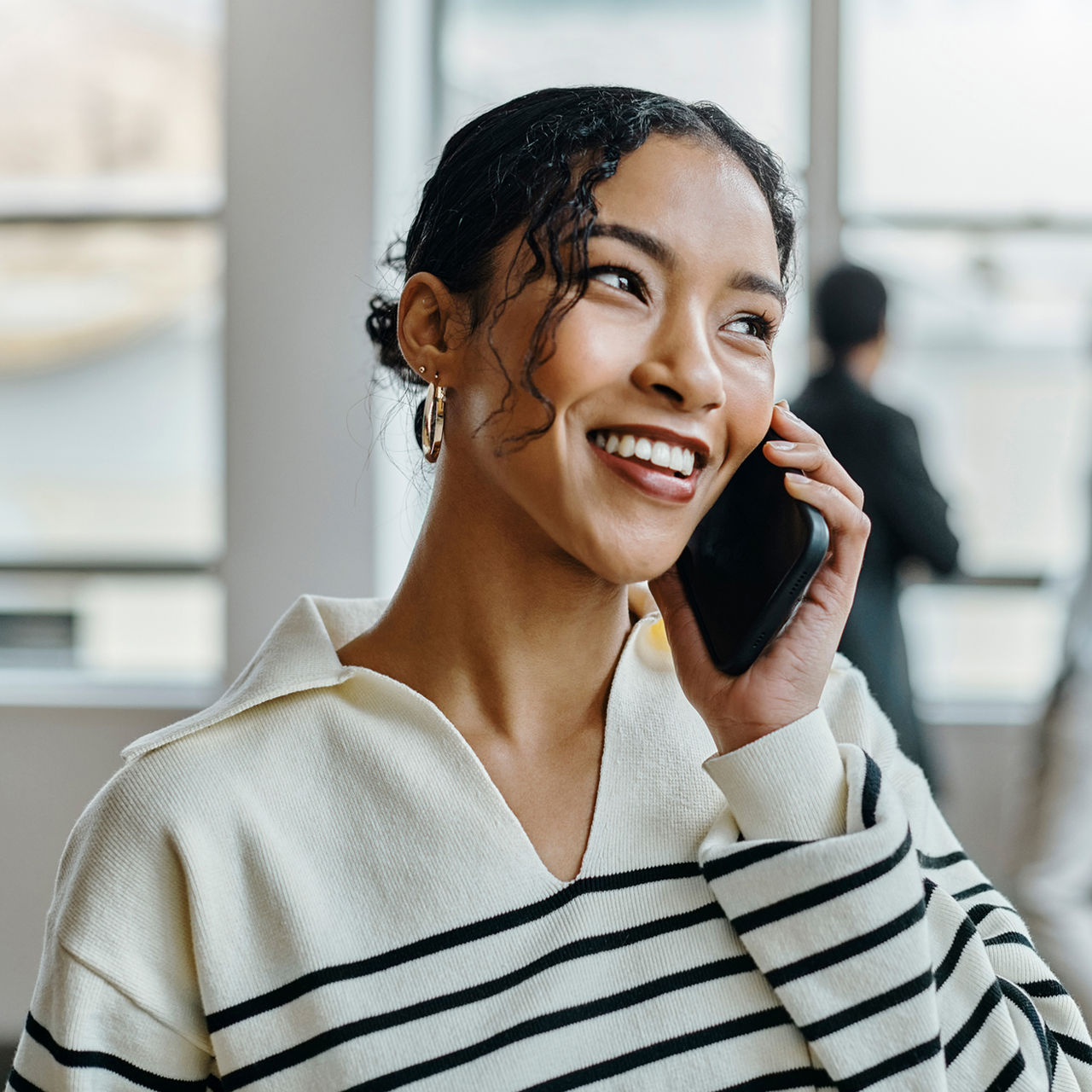 woman on mobile phone